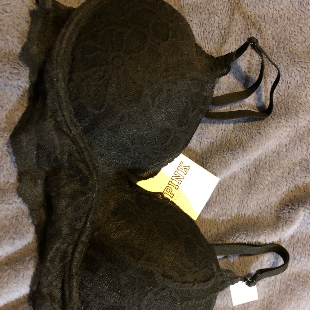 pink vs push up bra